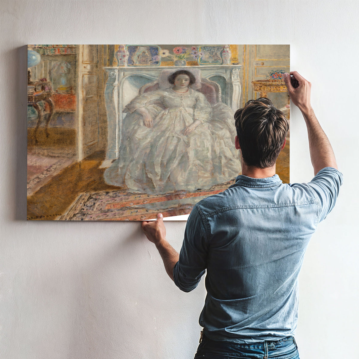 The White Gown By Carl Frieseke