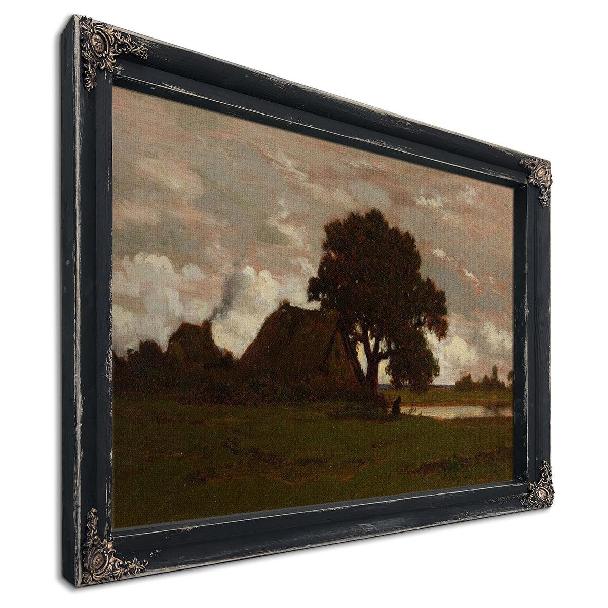 Chaumieres Near The Pond 1850 By Theodore Rousseau