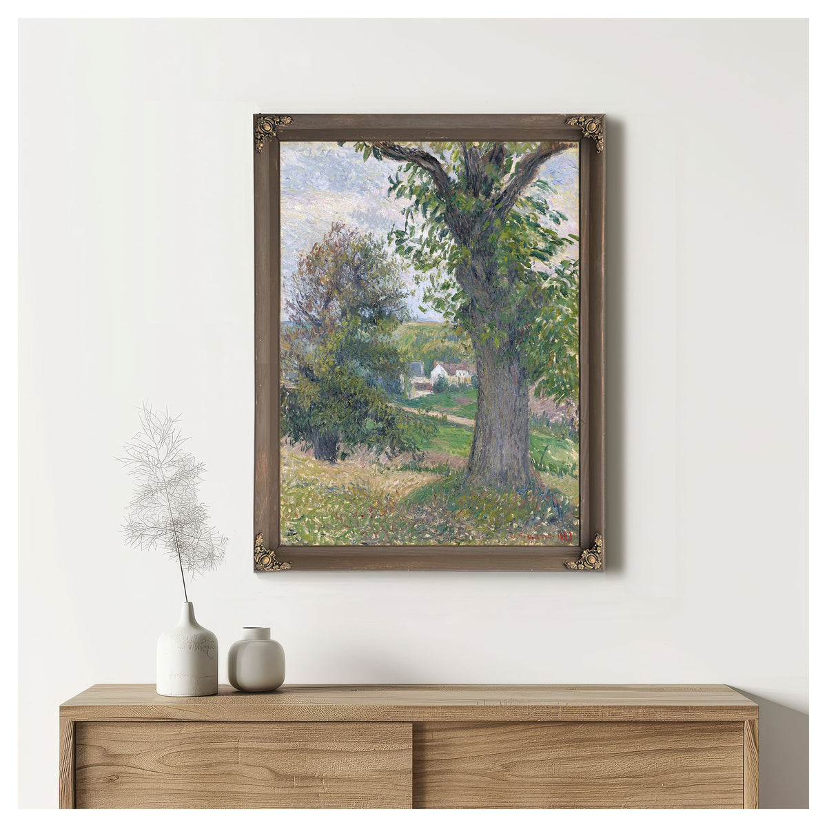 Chestnut Trees In Osny by Camille Pissarro