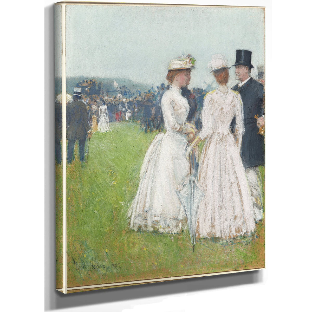 Au Grand Prix de Paris the Grand Prix By Childe Hassam