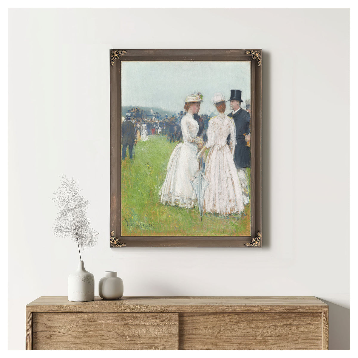 Au Grand Prix de Paris the Grand Prix By Childe Hassam