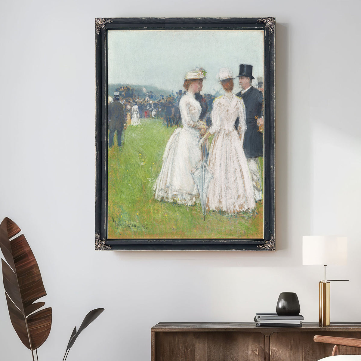 Au Grand Prix de Paris the Grand Prix By Childe Hassam