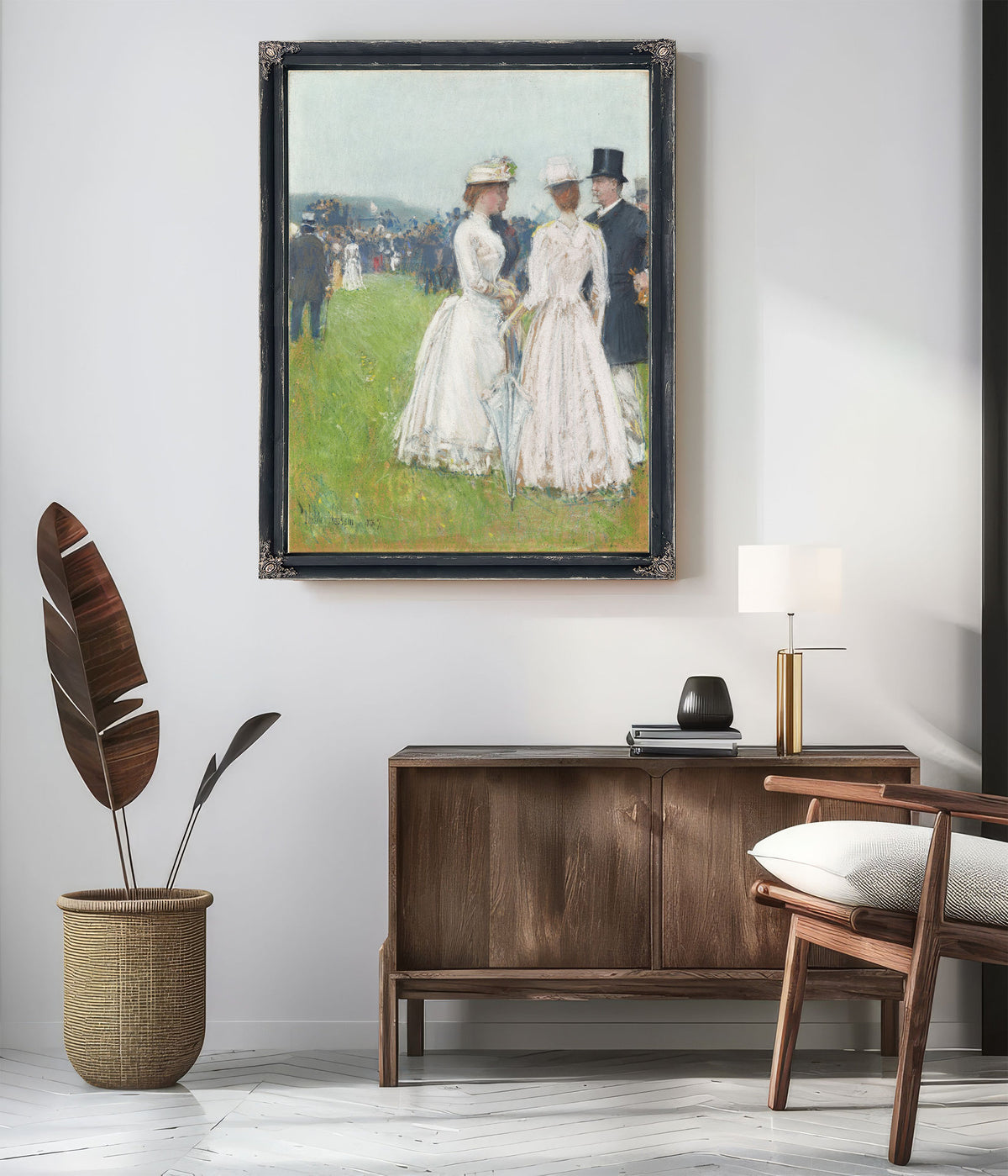Au Grand Prix de Paris the Grand Prix By Childe Hassam