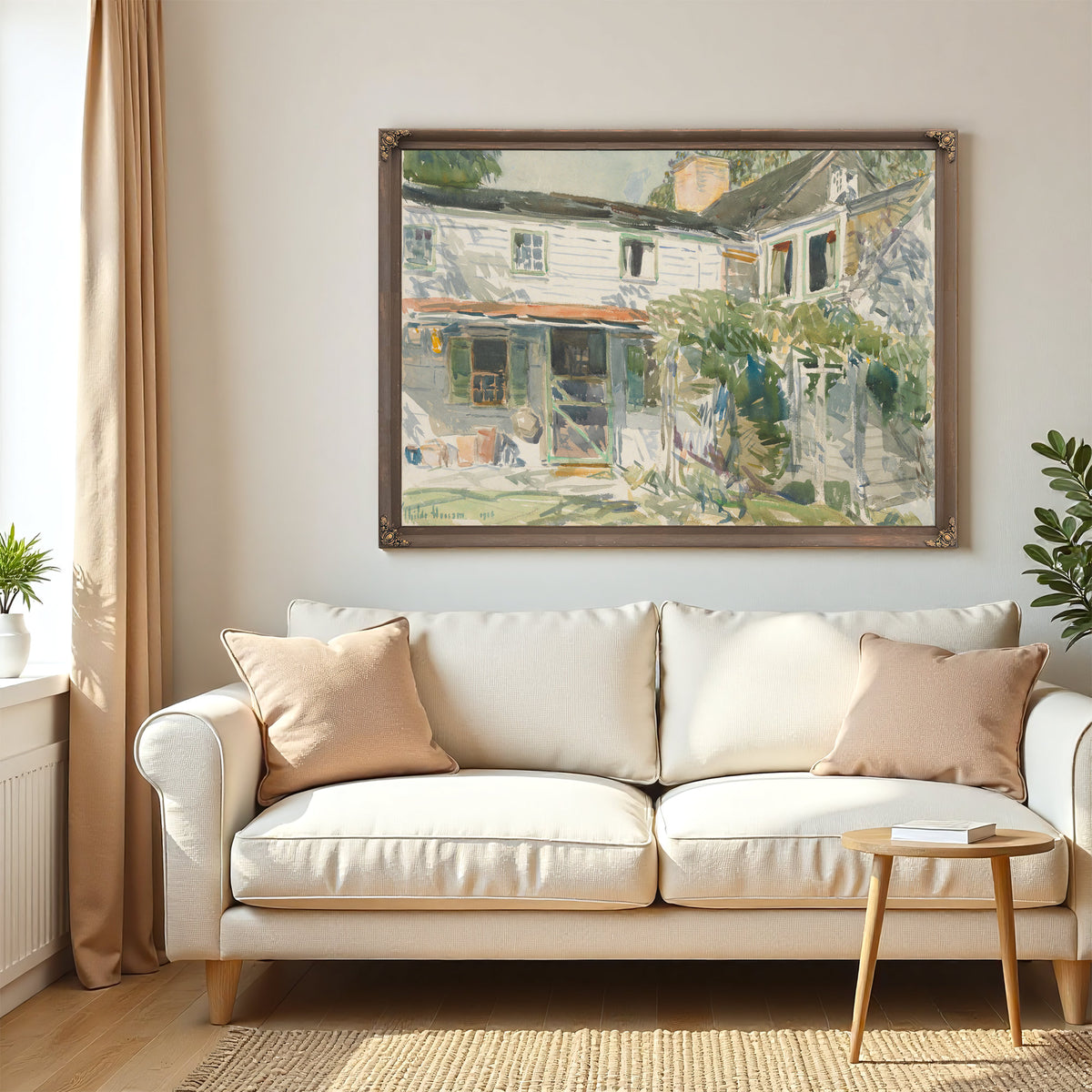 Back the Old House By Childe Hassam