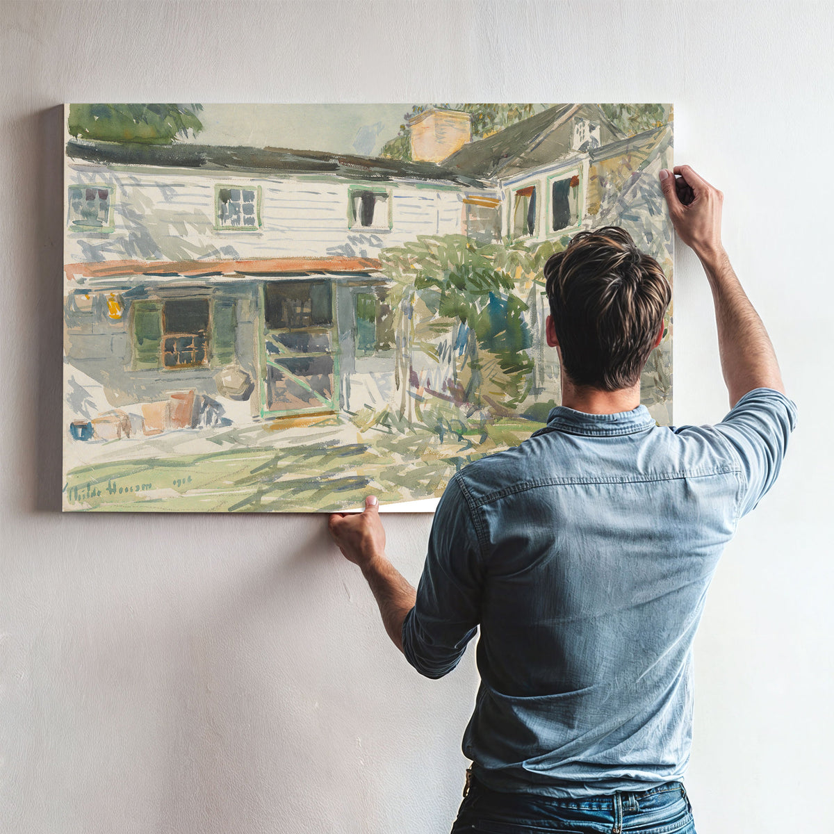 Back the Old House By Childe Hassam