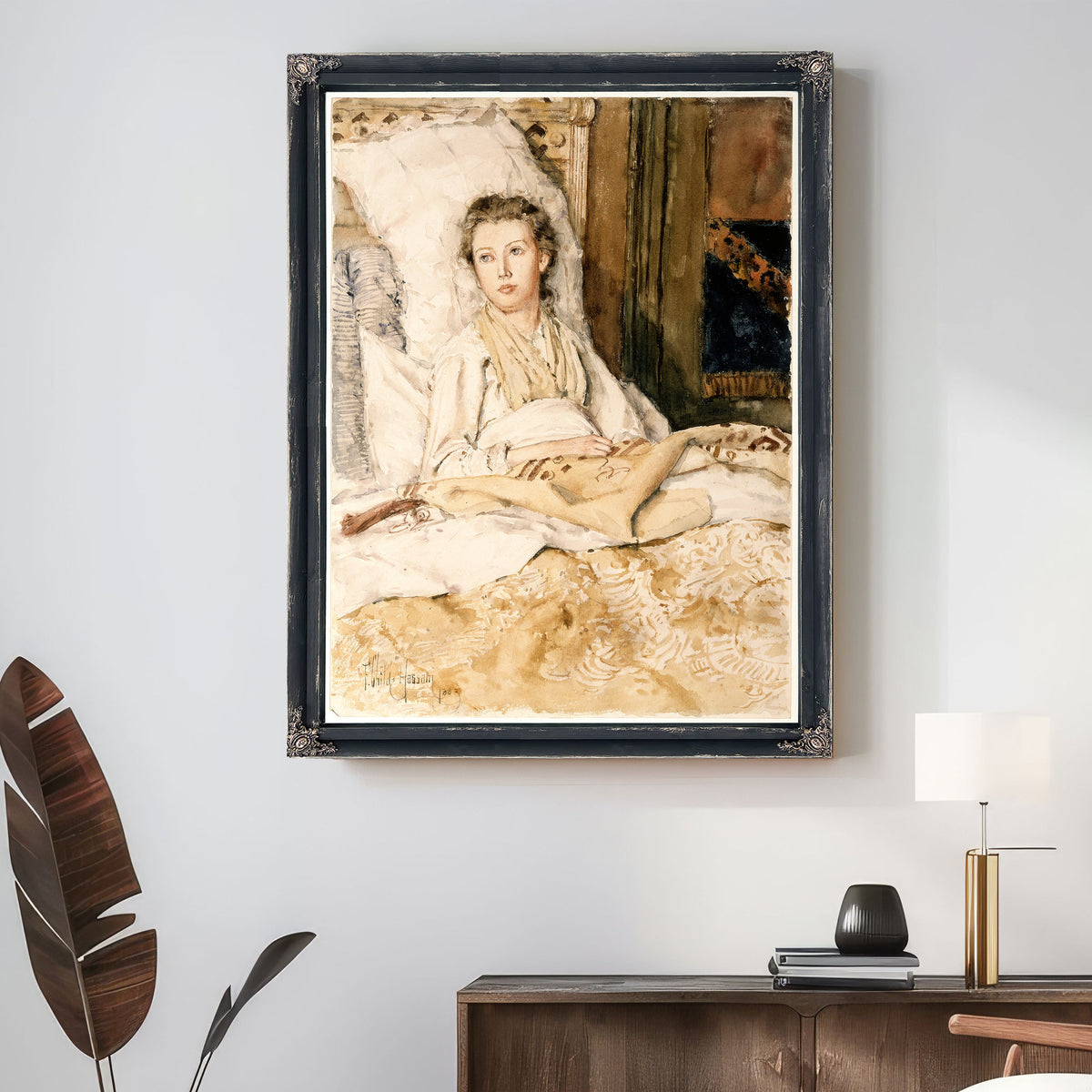 Maud Sewing By Childe Hassam