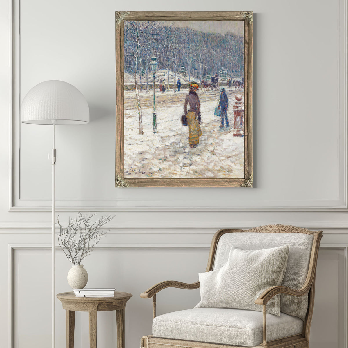 New York Street By Childe Hassam