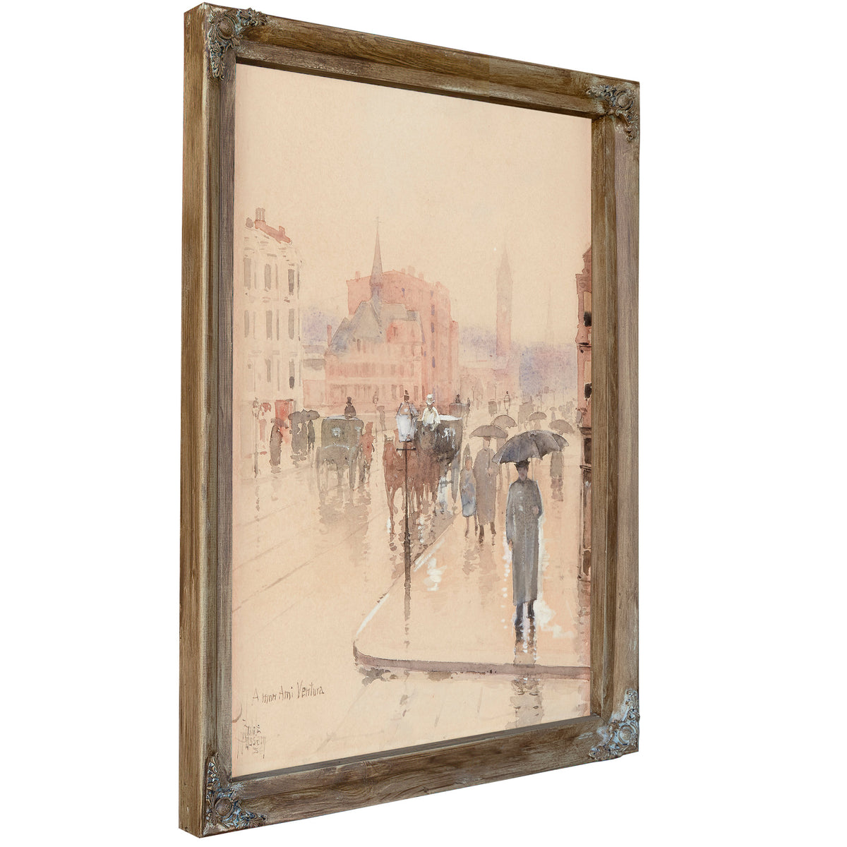 Rainy Day Columbus Avenue Boston By Childe Hassam