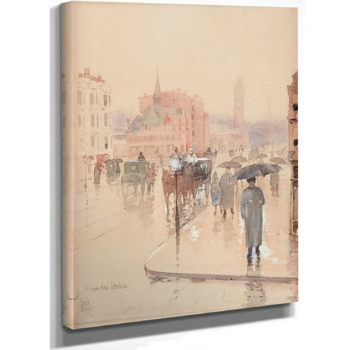 Rainy Day Columbus Avenue Boston By Childe Hassam