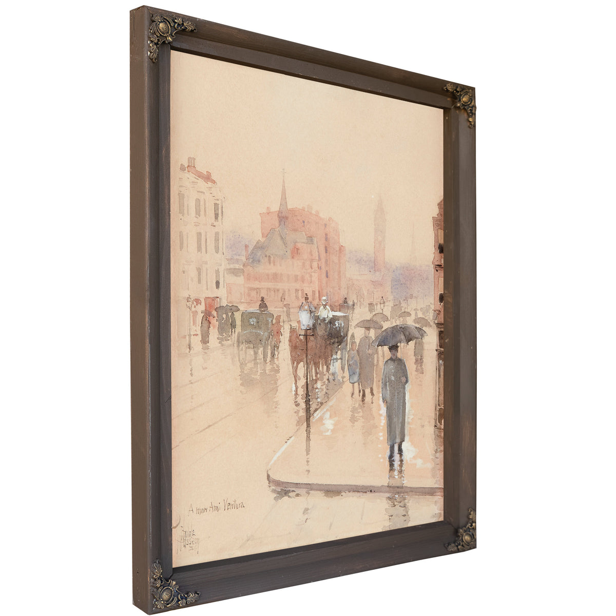 Rainy Day Columbus Avenue Boston By Childe Hassam