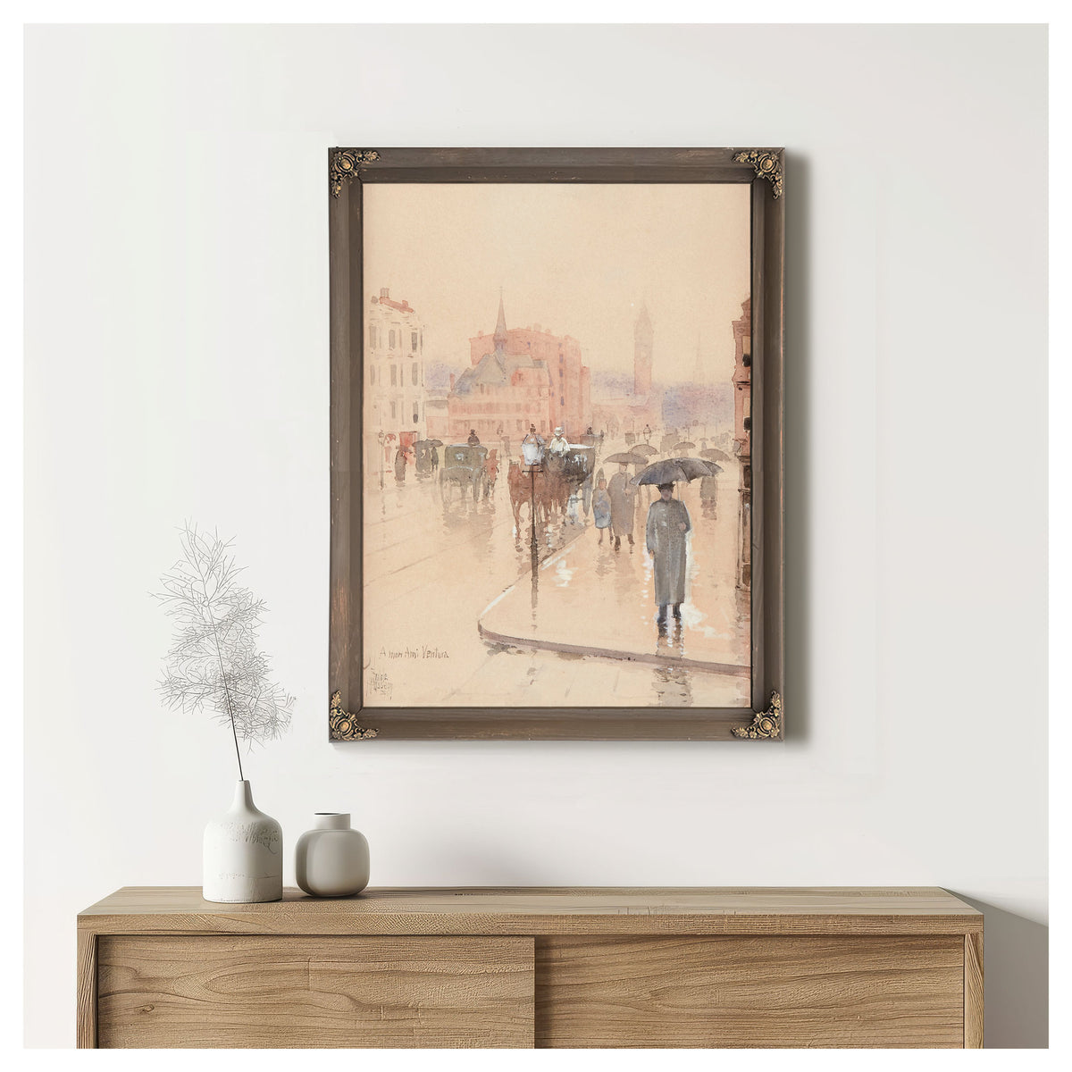 Rainy Day Columbus Avenue Boston By Childe Hassam