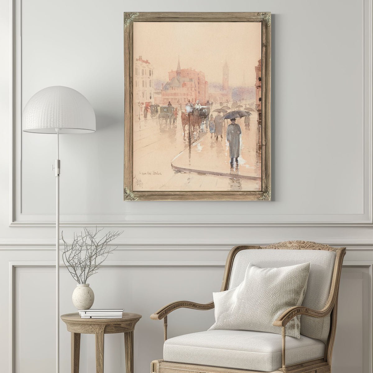 Rainy Day Columbus Avenue Boston By Childe Hassam