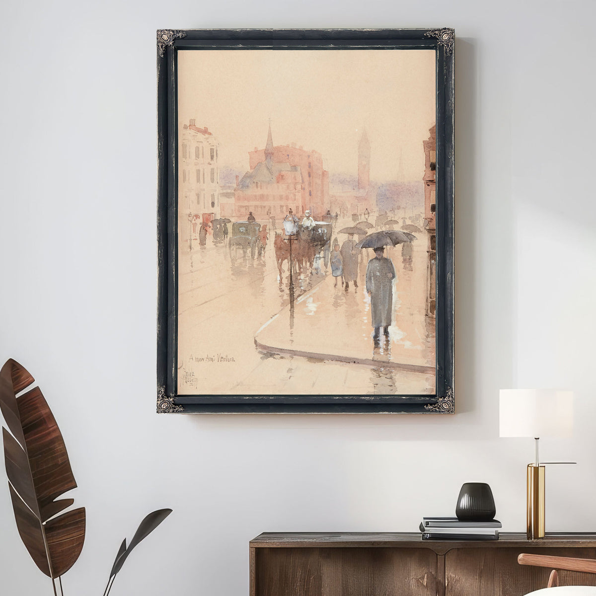 Rainy Day Columbus Avenue Boston By Childe Hassam