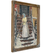 Sweeping Snow S By Childe Hassam