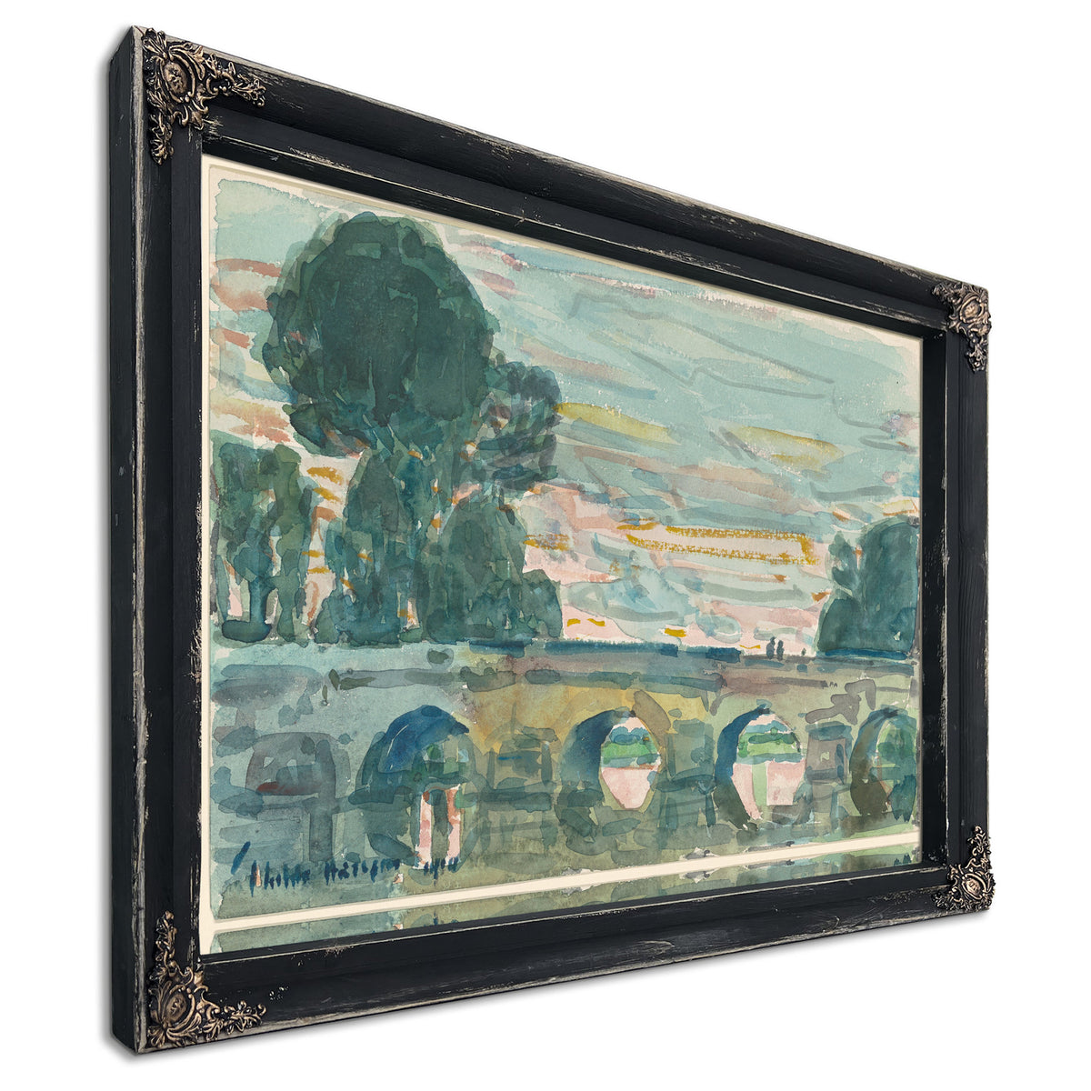 The Bridge Grez Recto By Childe Hassam