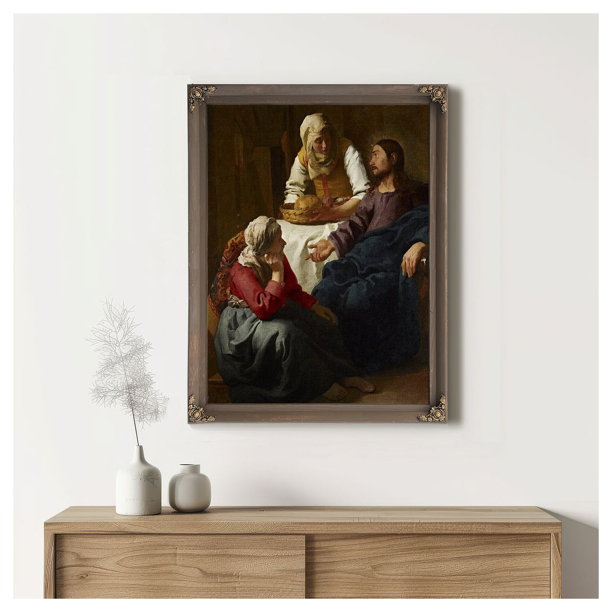 Christ In The House Of Martha And Mary 1656 By Johannes Vermeer