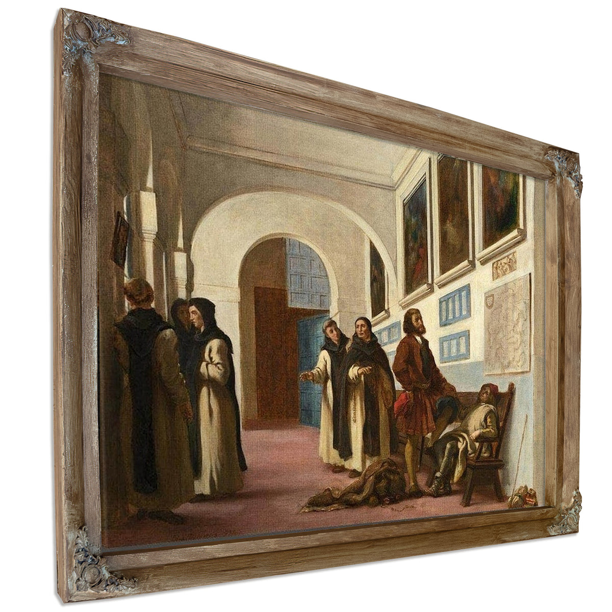 Christopher Columbus And His Son At La Rabida Eugene Delacroix