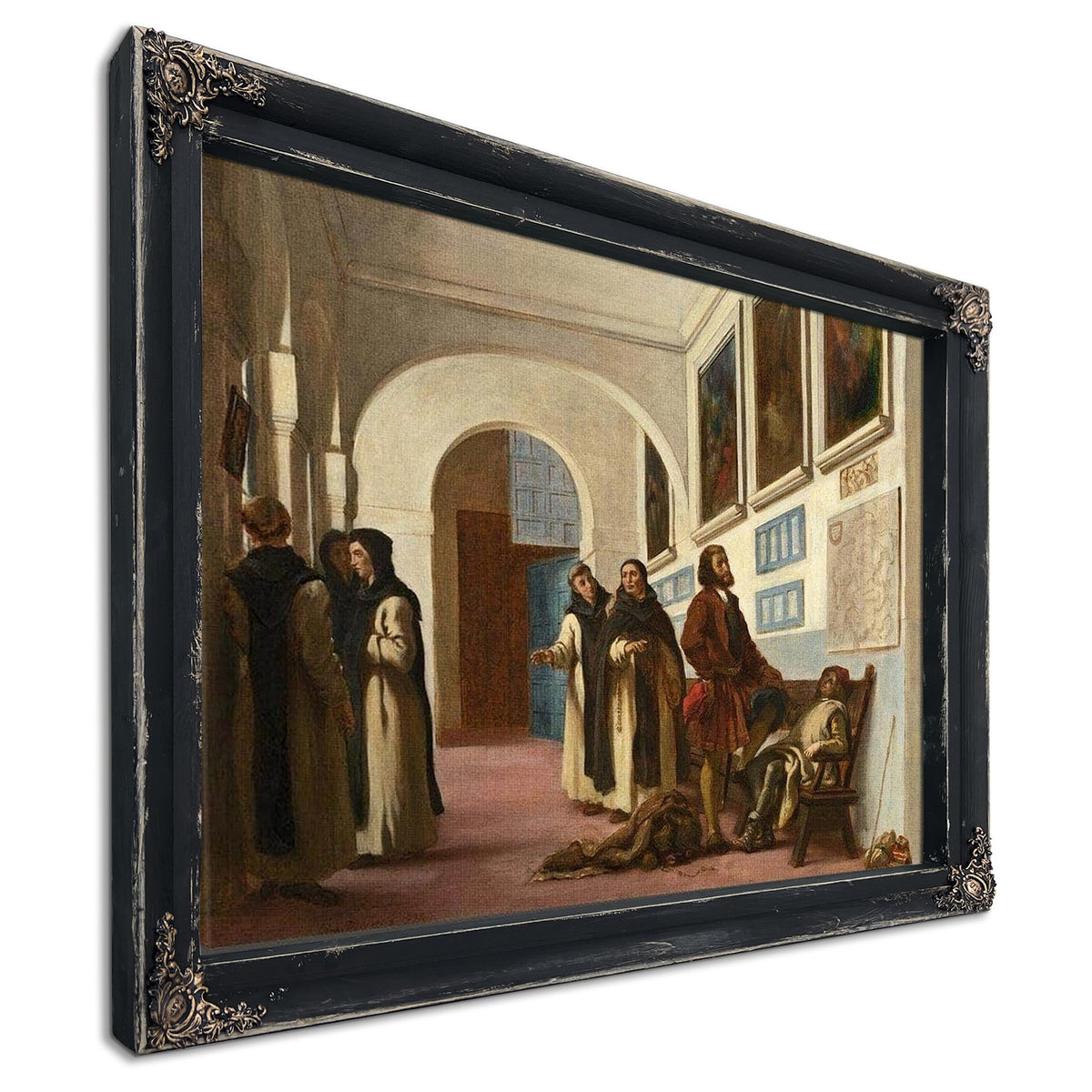 Christopher Columbus And His Son At La Rabida Eugene Delacroix