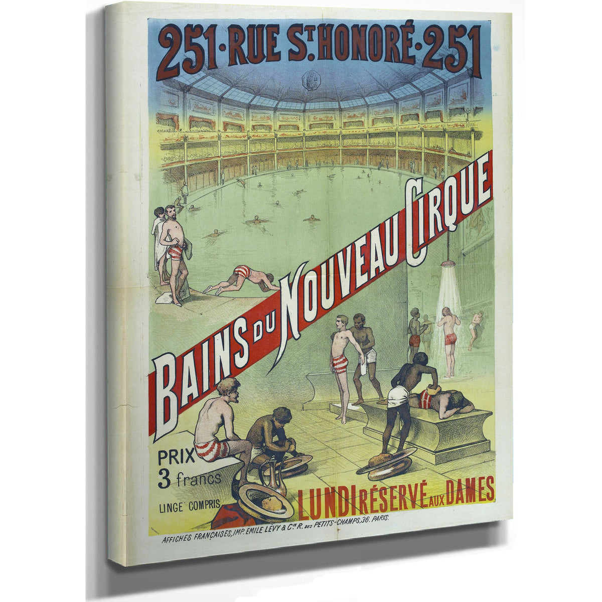 Rue St Honore 251 Bains du Nouveau By Vintage Circus Posters