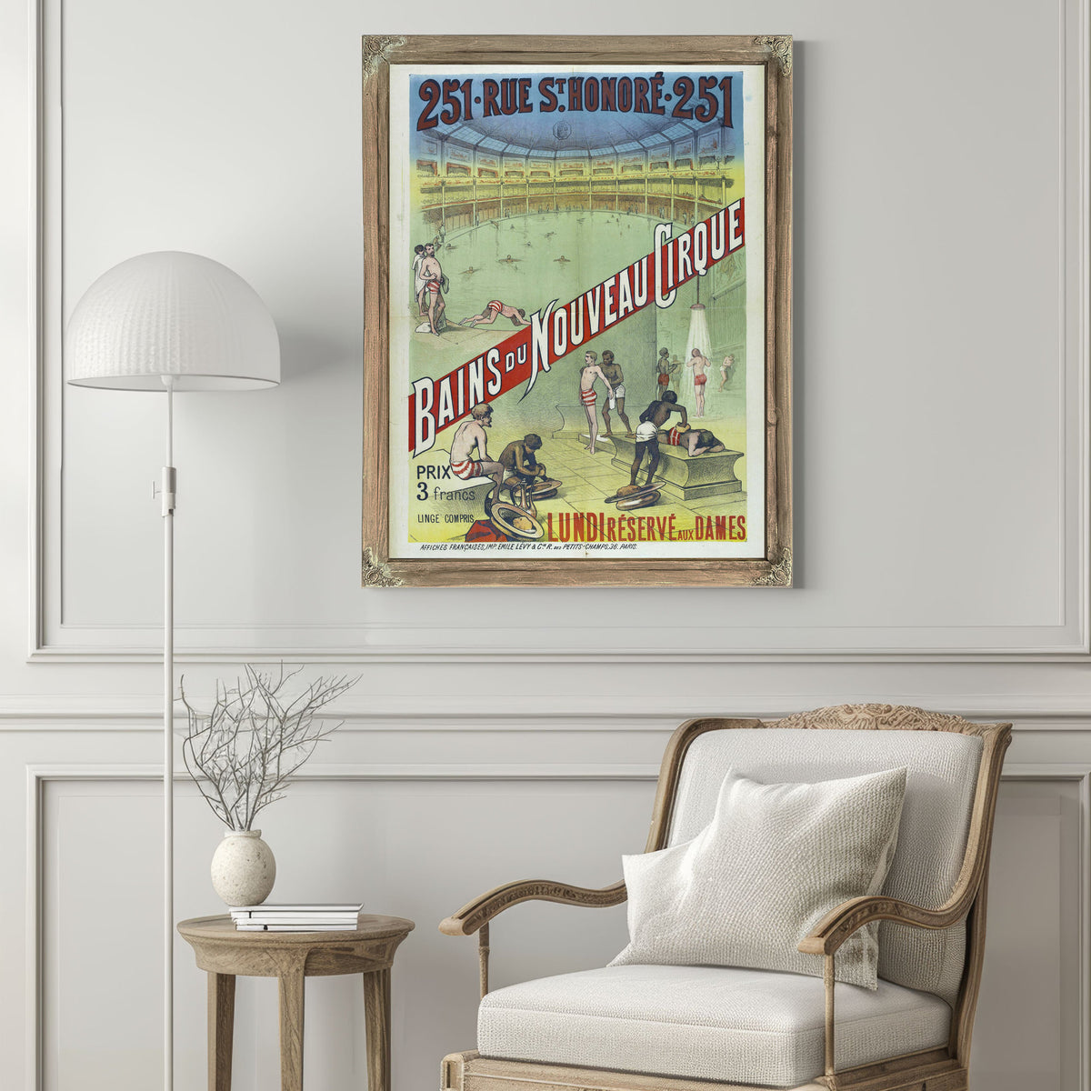 Rue St Honore 251 Bains du Nouveau By Vintage Circus Posters