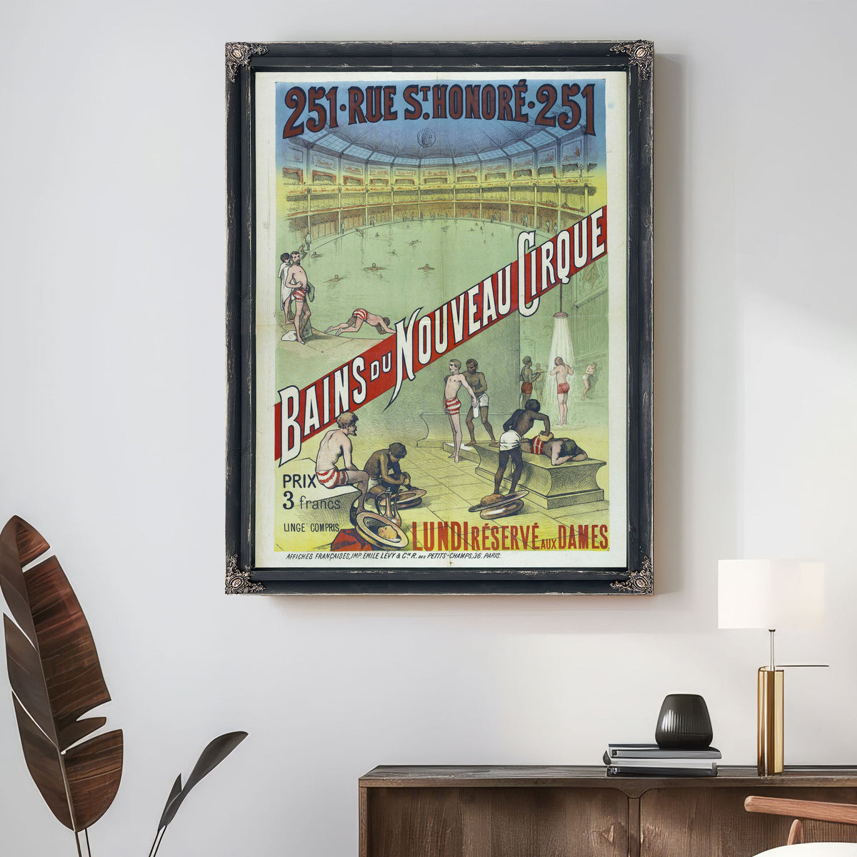 Rue St Honore 251 Bains du Nouveau By Vintage Circus Posters