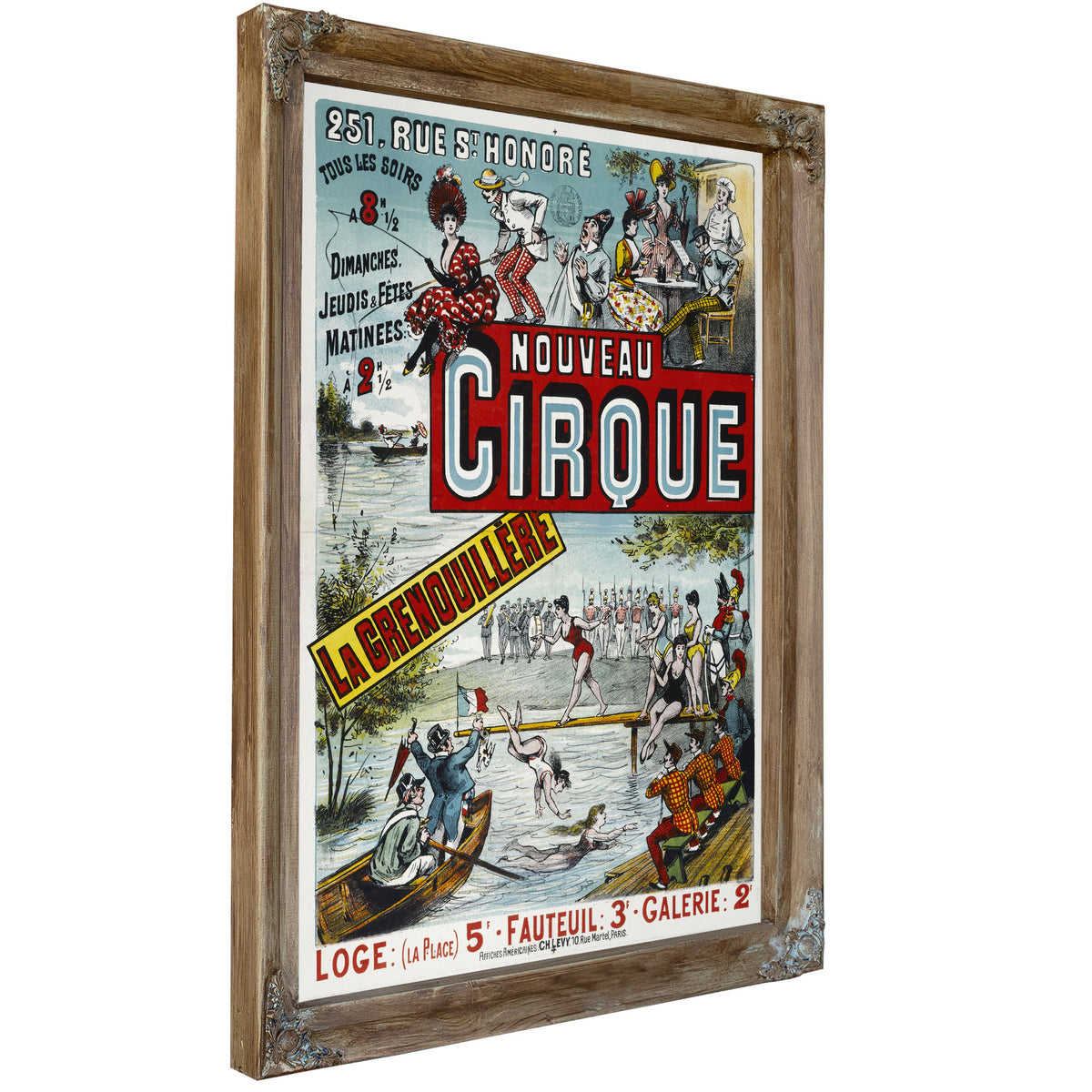 Rue St Honore Tous Les Soirs 8h 12 By Vintage Circus Posters