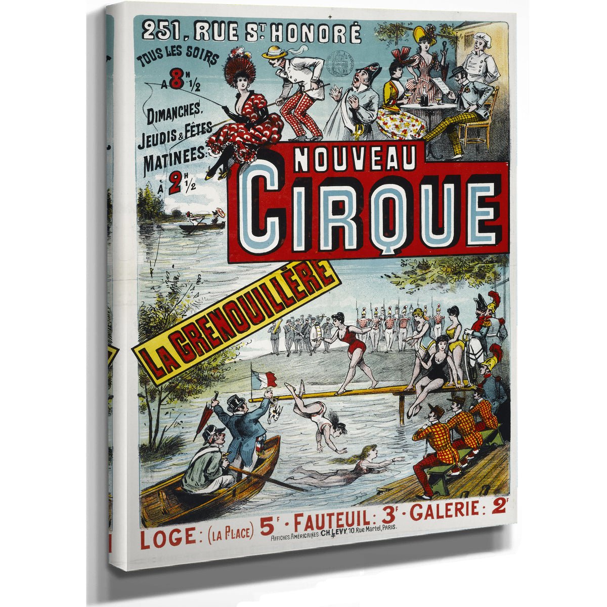 Rue St Honore Tous Les Soirs 8h 12 By Vintage Circus Posters