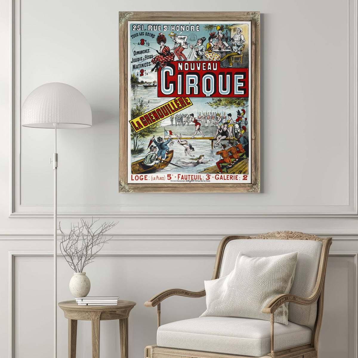 Rue St Honore Tous Les Soirs 8h 12 By Vintage Circus Posters
