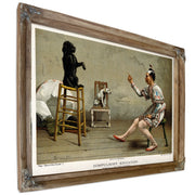 A Man an Acrobat S Outfit Teaches Dog By Circus Posters New