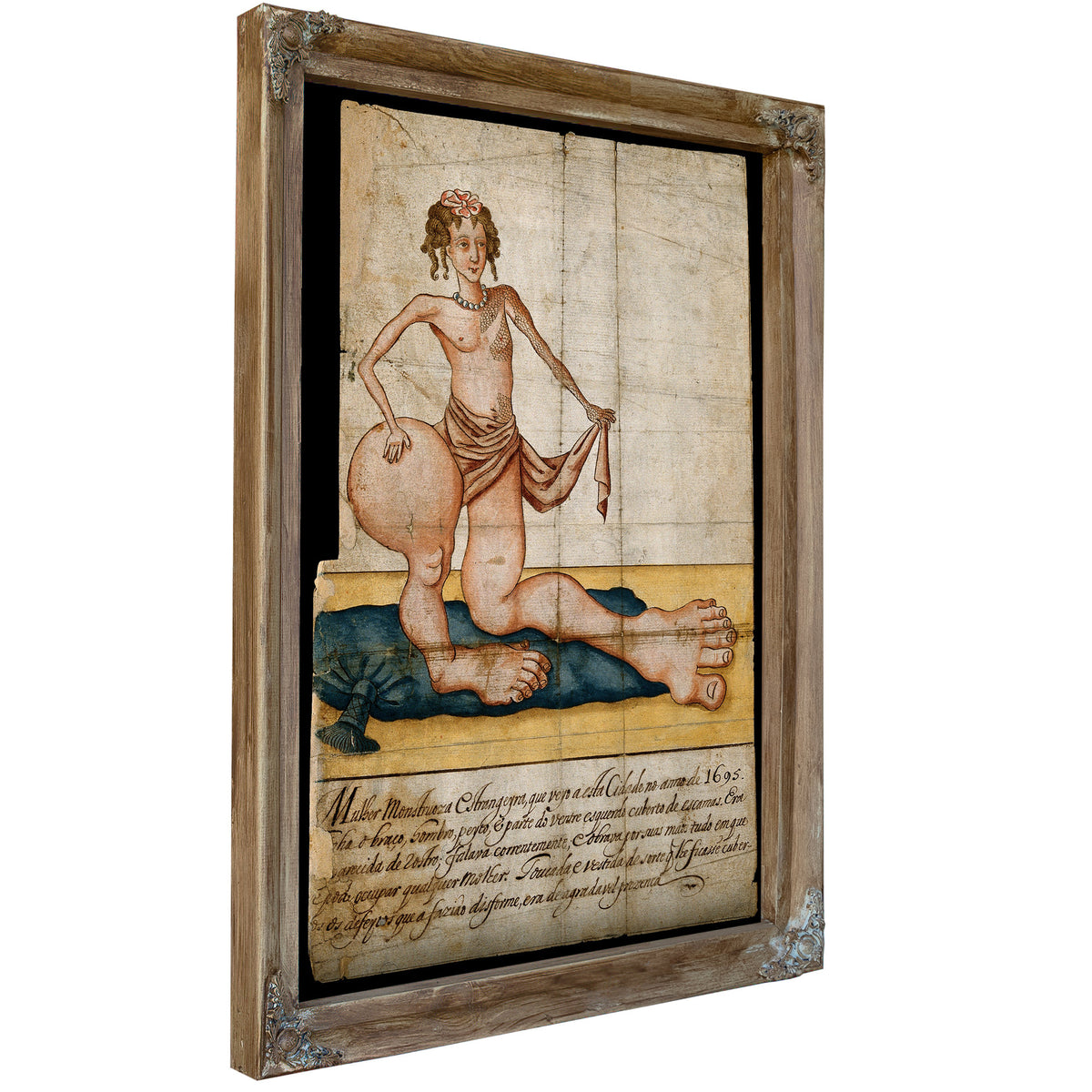 A Woman Scales Her Upper Body Grossly By Vintage Circus Posters