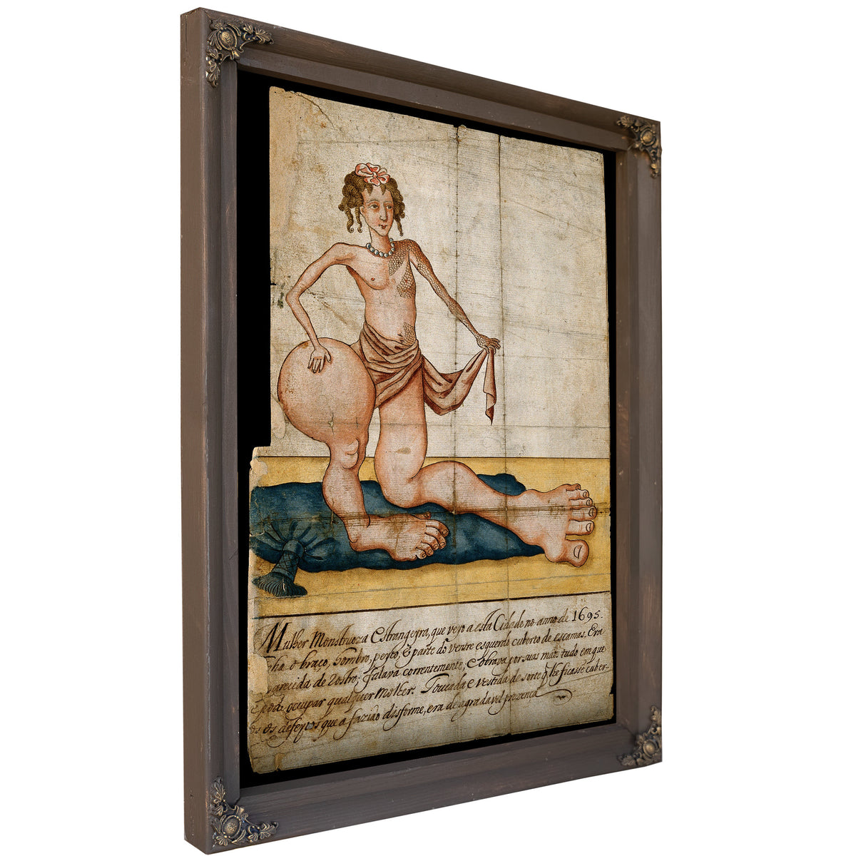 A Woman Scales Her Upper Body Grossly By Vintage Circus Posters