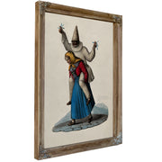 An Old Woman Carrying Clown White By Vintage Circus Posters