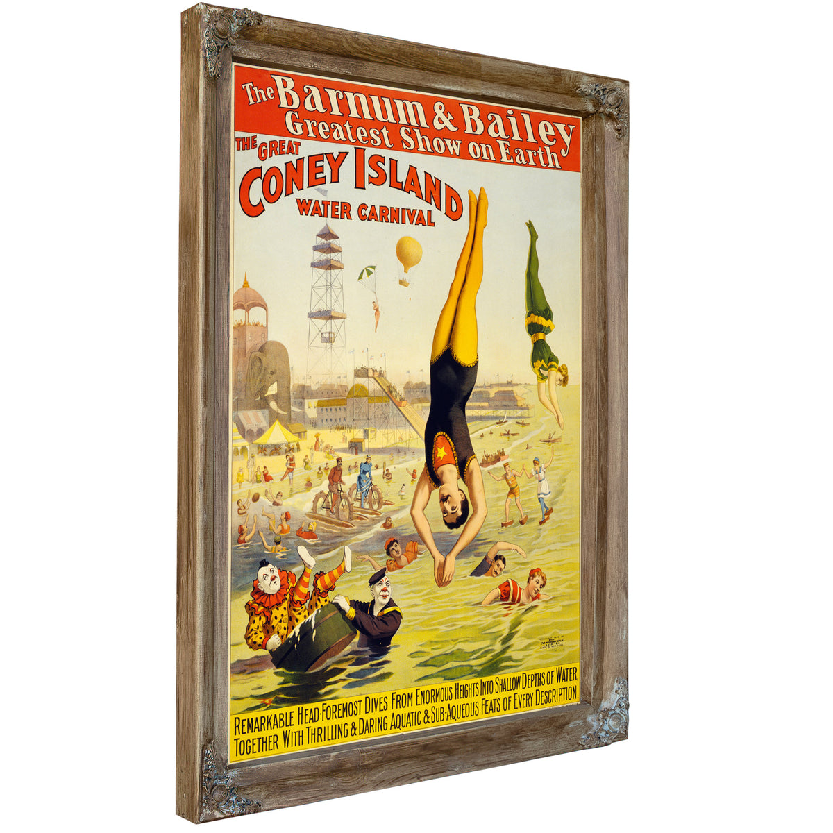 Barnum Bailey Coney Island Water By Vintage Circus Posters