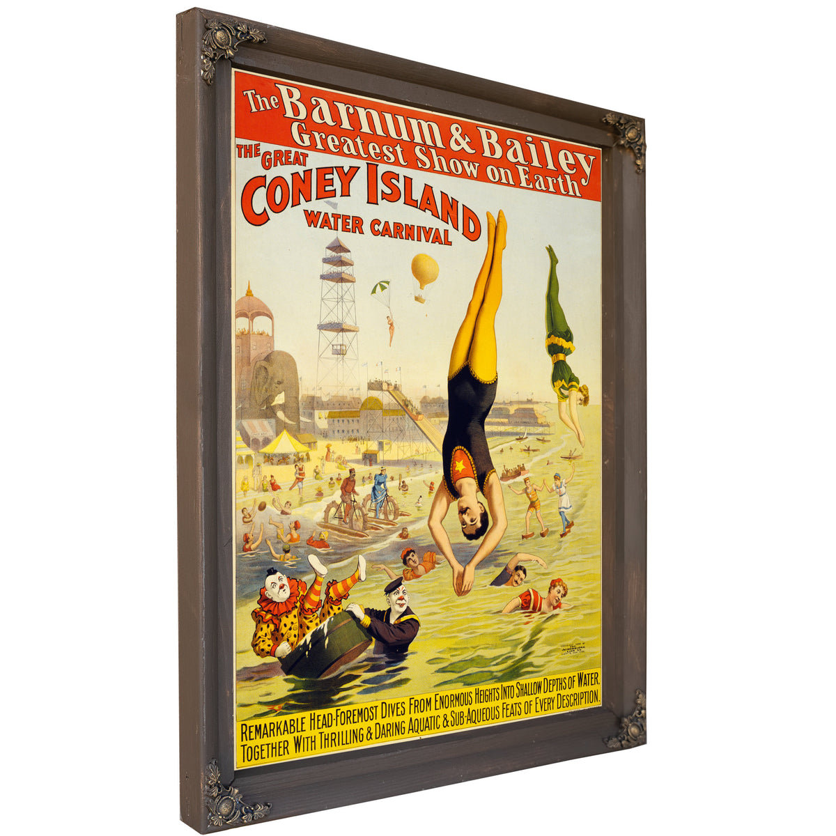 Barnum Bailey Coney Island Water By Vintage Circus Posters