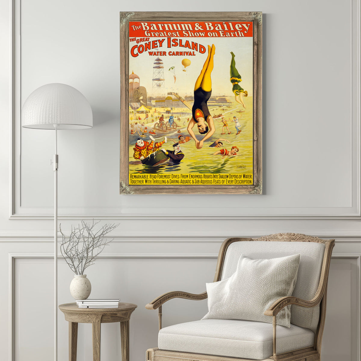 Barnum Bailey Coney Island Water By Vintage Circus Posters