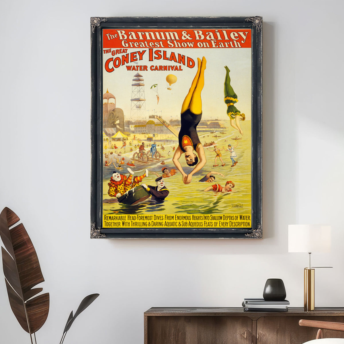 Barnum Bailey Coney Island Water By Vintage Circus Posters