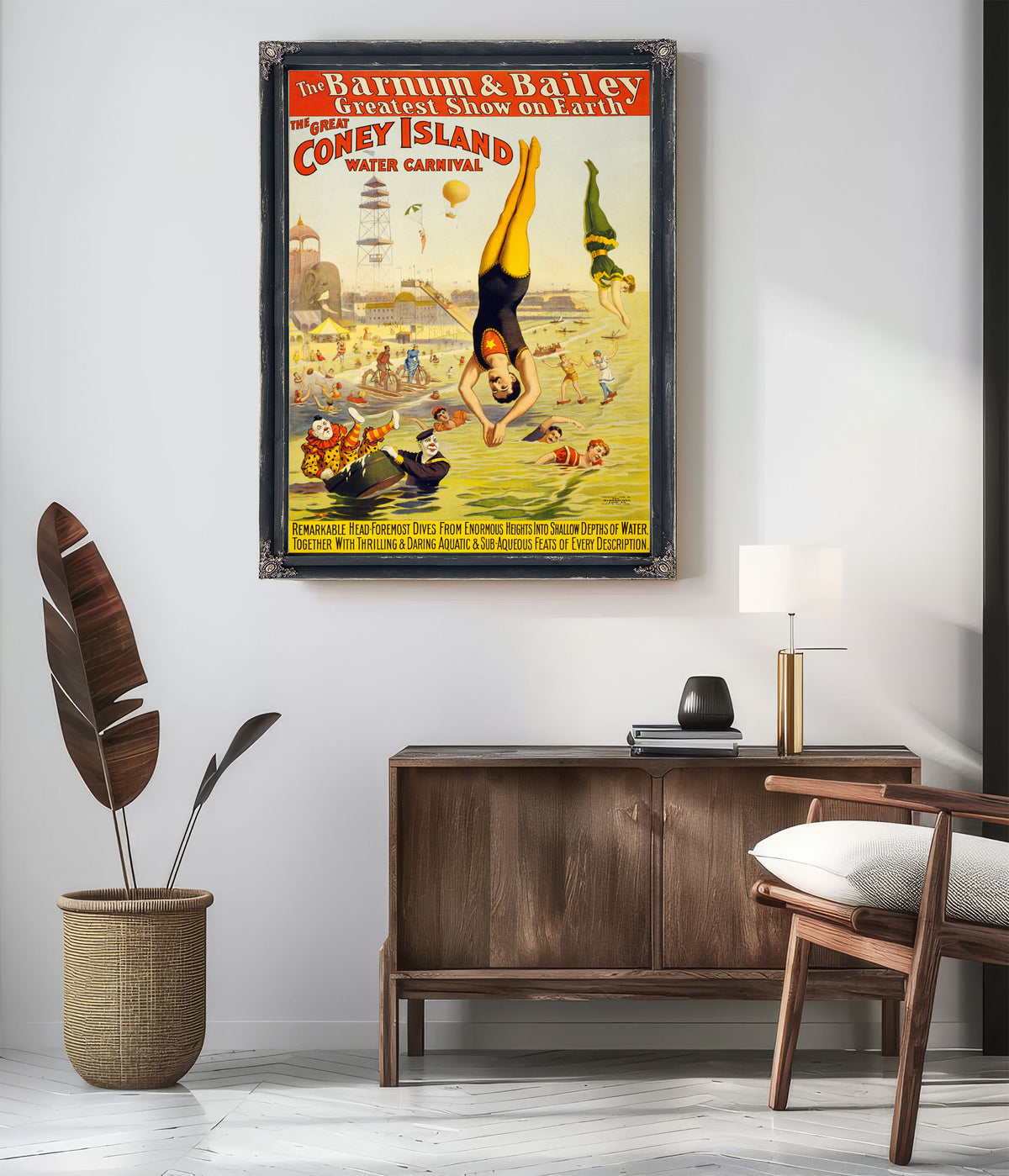 Barnum Bailey Coney Island Water By Vintage Circus Posters