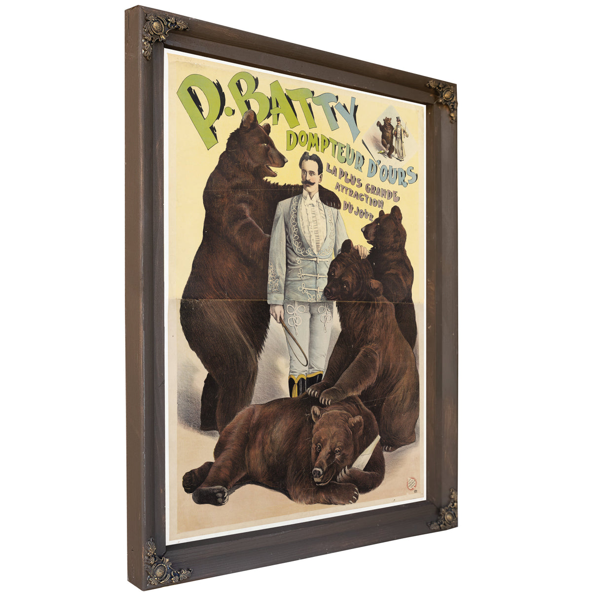 Batty Montreur D Ours la Plus Grande By Vintage Circus Posters