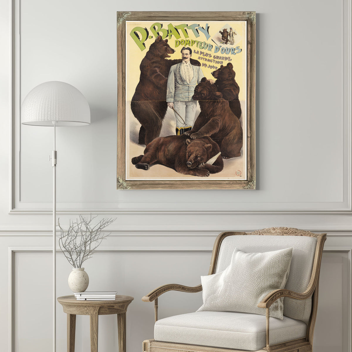Batty Montreur D Ours la Plus Grande By Vintage Circus Posters