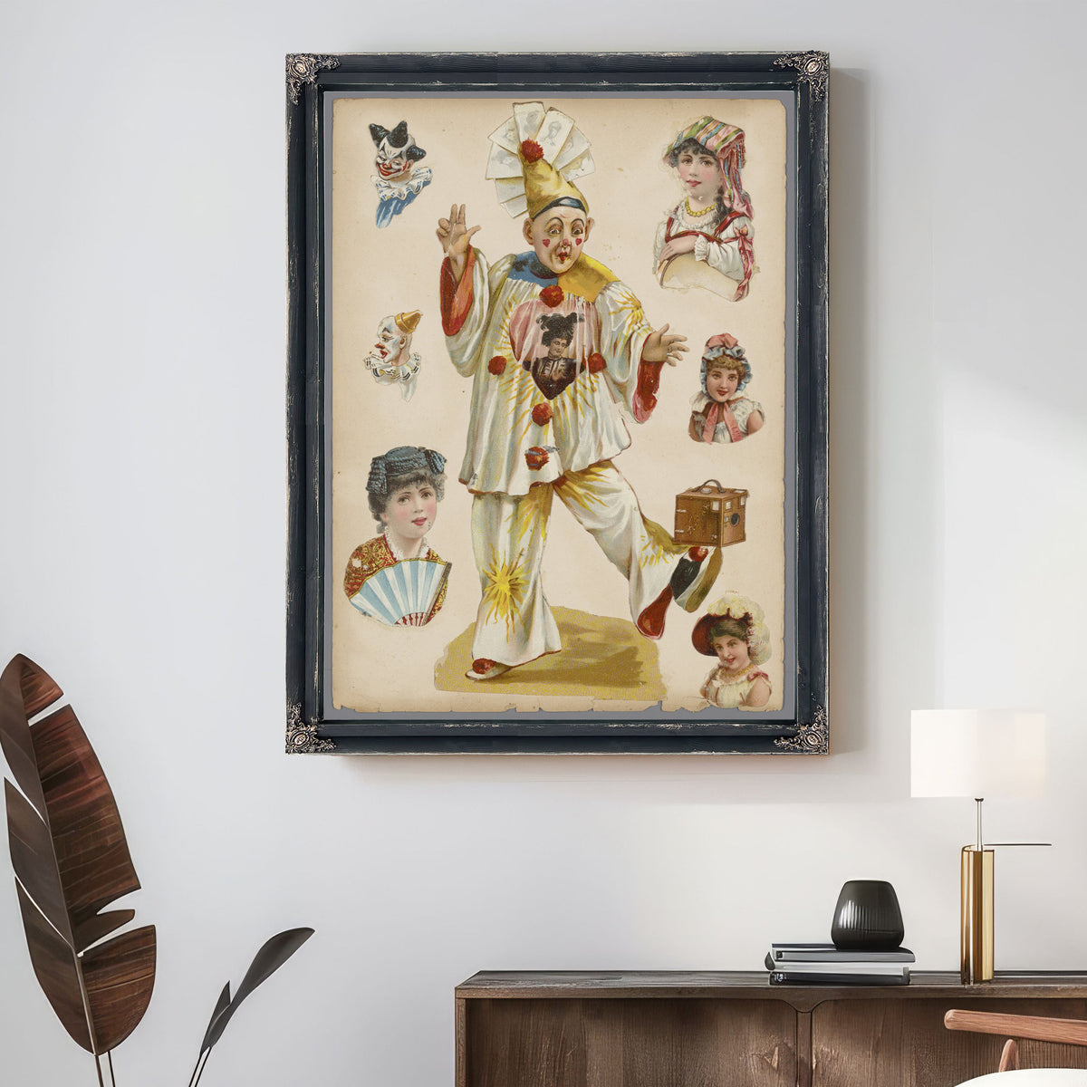 Blad Met Opgeplakte Poesieplaatjes By Vintage Circus Posters