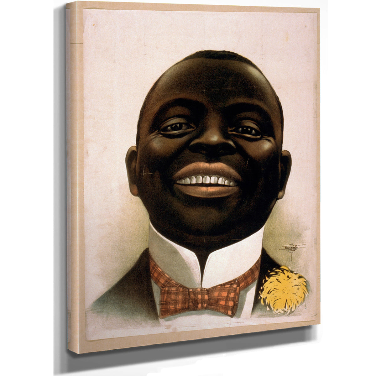 Bust Portrait Smiling African American By Vintage Circus Posters
