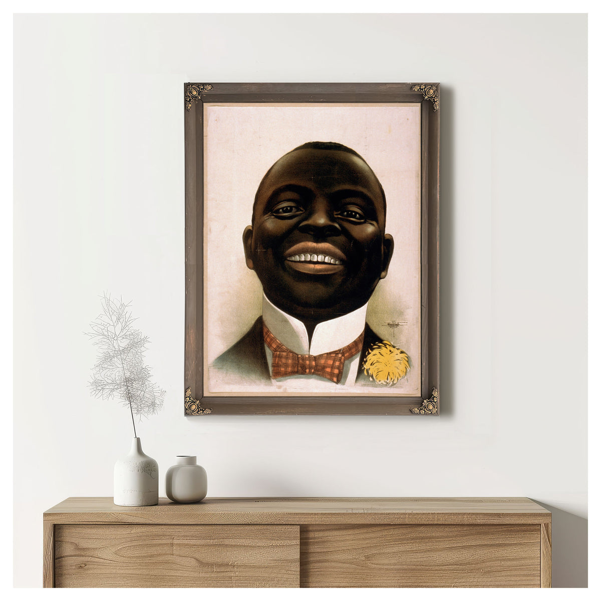 Bust Portrait Smiling African American By Vintage Circus Posters