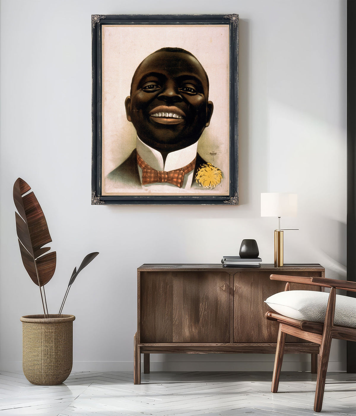 Bust Portrait Smiling African American By Vintage Circus Posters