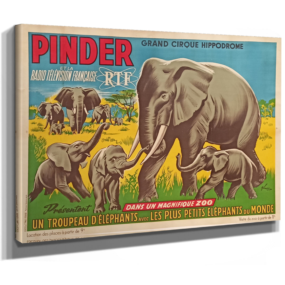 Cirque Pinder Affiche Euleuphants By Circus Posters New