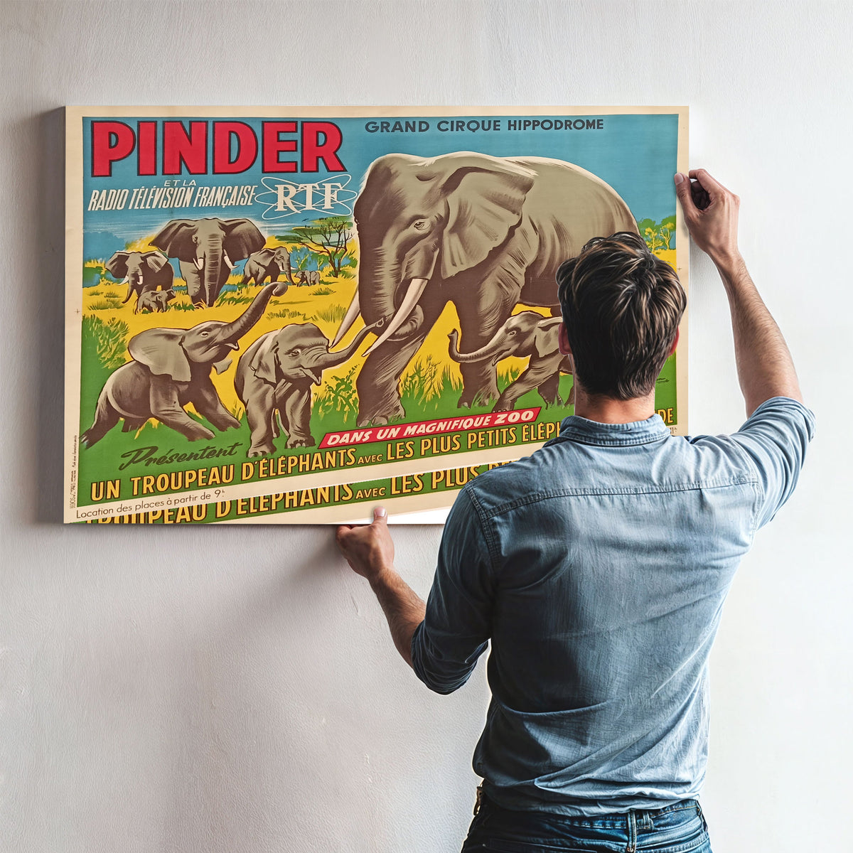 Cirque Pinder Affiche Euleuphants By Circus Posters New