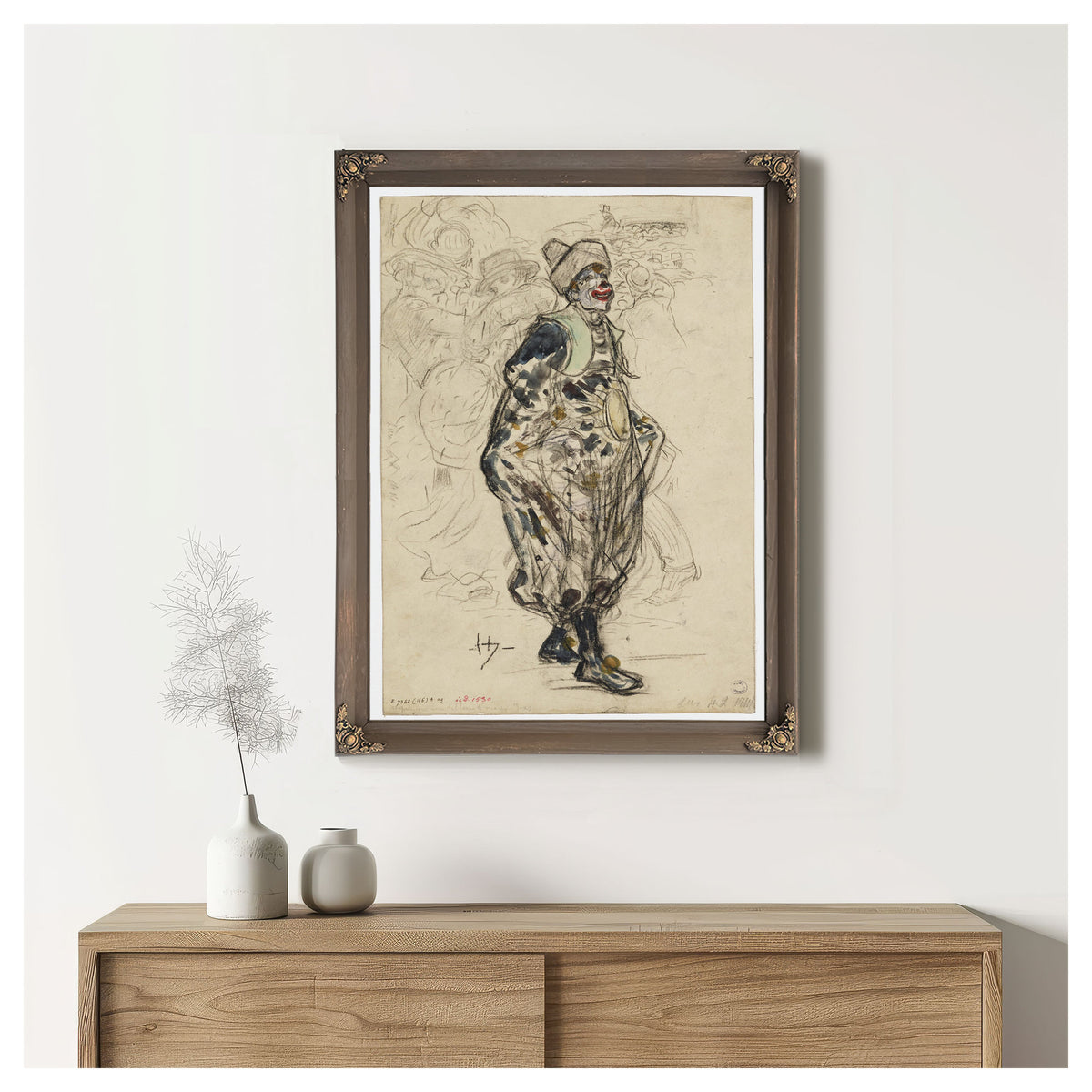 Clown Dans la Rue Un Jour de Mardi By Vintage Circus Posters