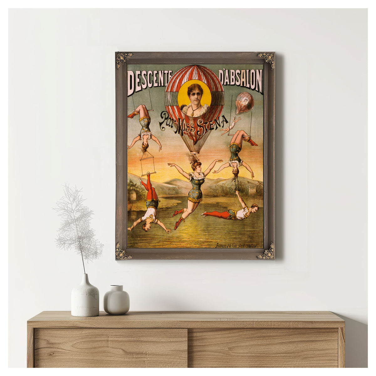 Descente D Absalon Par Miss Stena By Vintage Circus Posters
