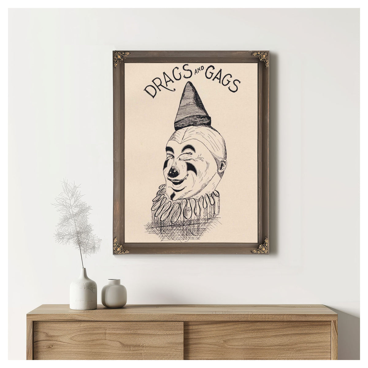 Drags Gags Clown Art Detail Virginia By Vintage Circus Posters
