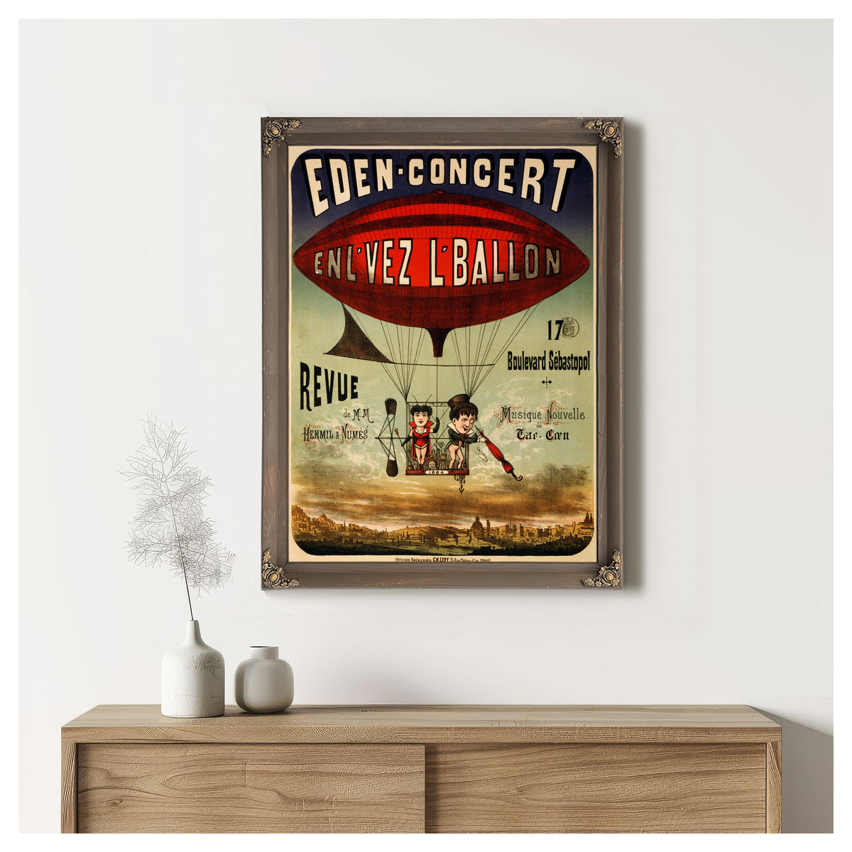 Eden Concert Enl Vez L Ballon By Vintage Circus Posters