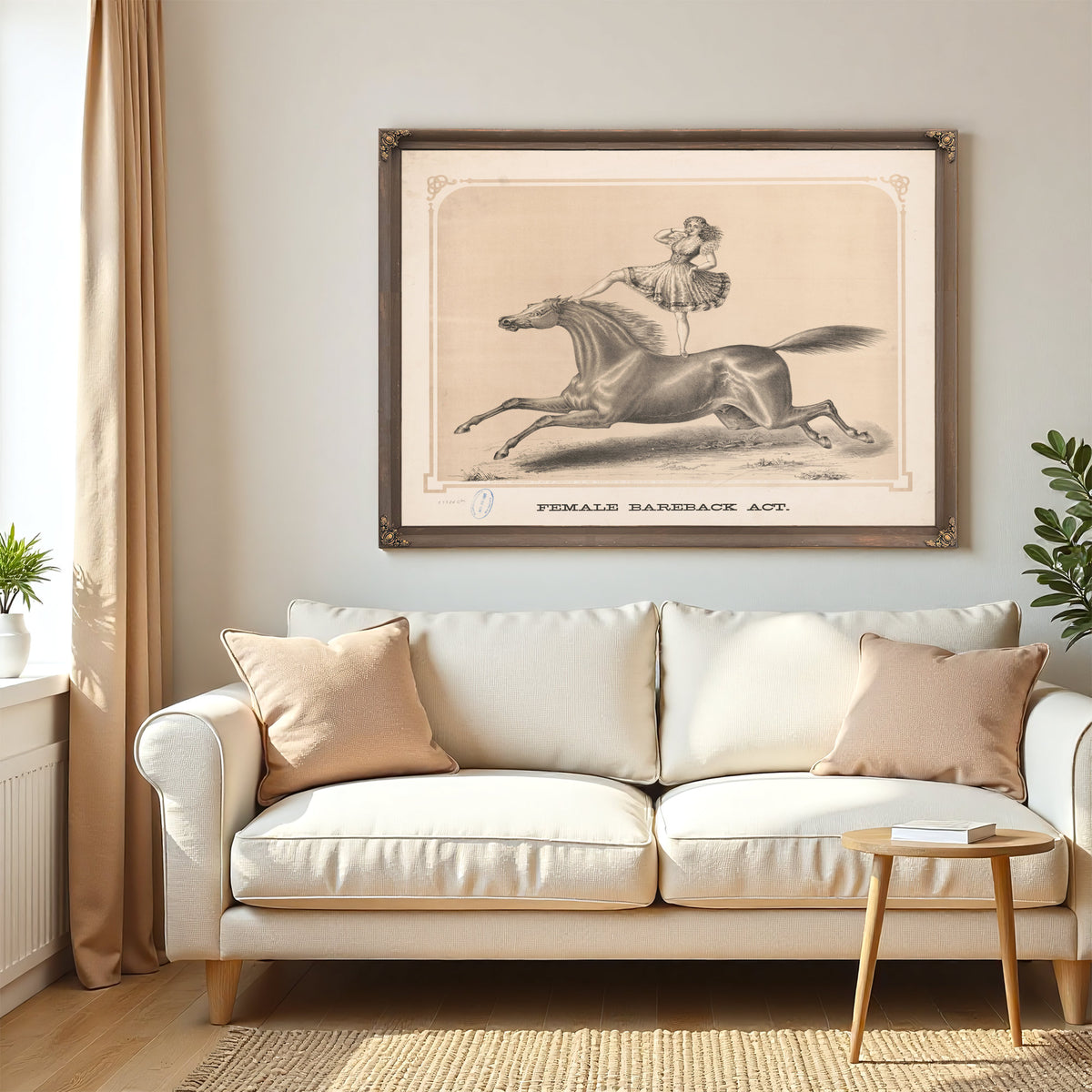 Female Bareback Act By Circus Posters New
